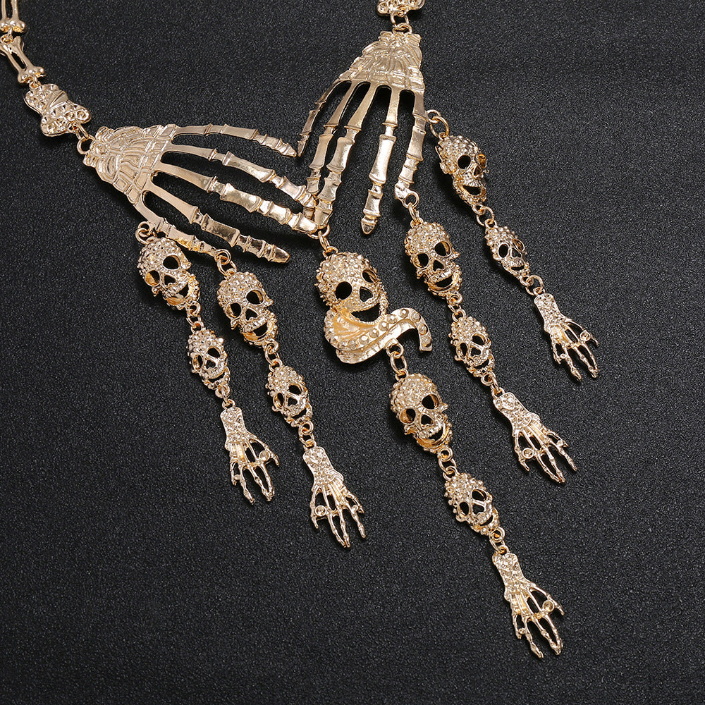 Halloween Claw Clavicle Chain Retro Exaggerated Necklaces