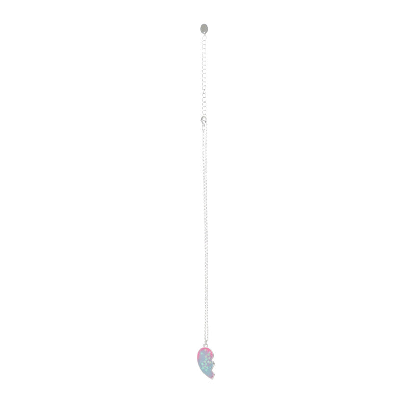 Children's Sweet Heart Love Gradient Dripping Five-pointed Star Sequin Jewelry Set