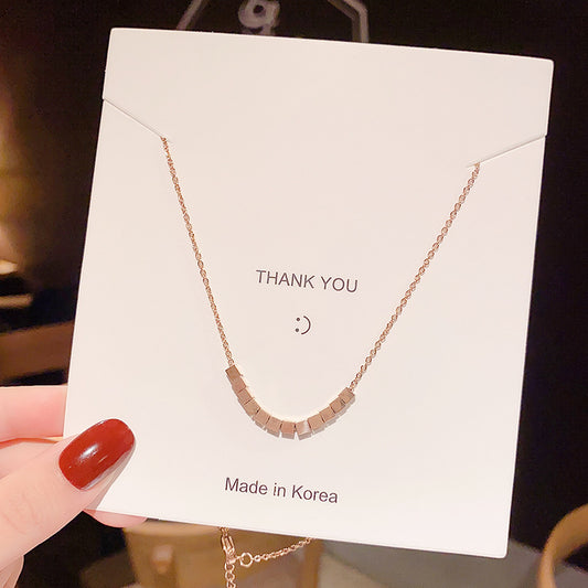 Women's Clavicle Chain Temperament Rose Gold Titanium Necklaces