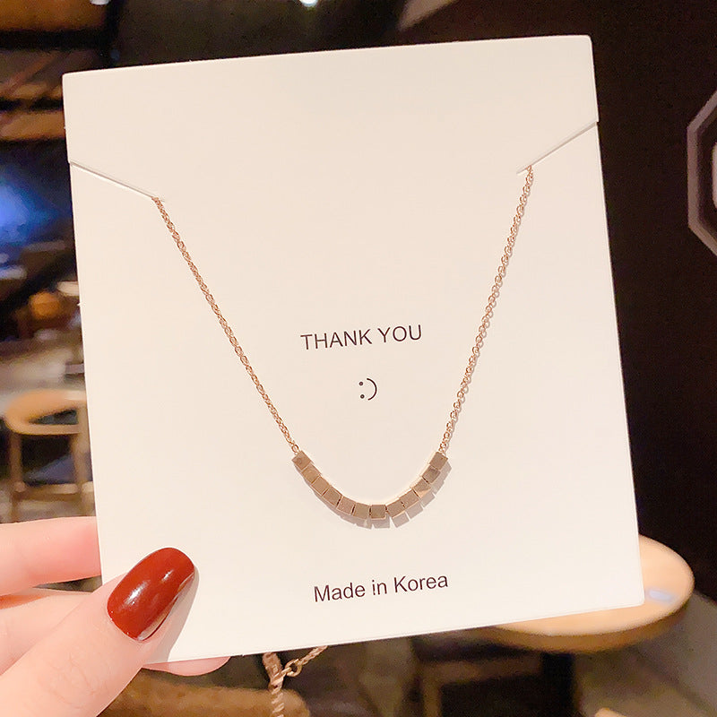 Women's Clavicle Chain Temperament Rose Gold Titanium Necklaces