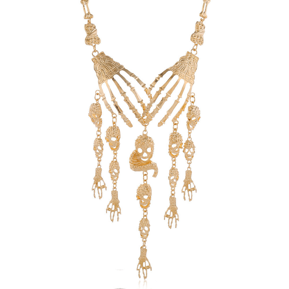 Halloween Claw Clavicle Chain Retro Exaggerated Necklaces