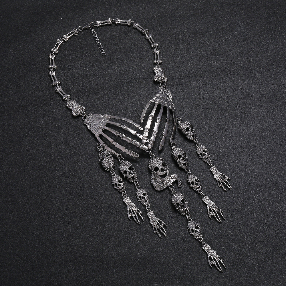 Halloween Claw Clavicle Chain Retro Exaggerated Necklaces