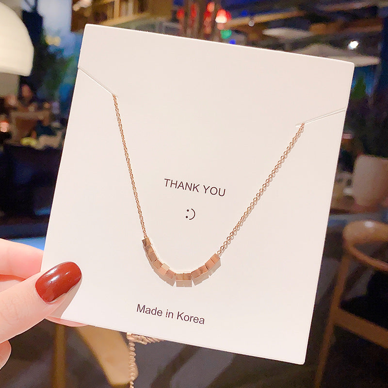 Women's Clavicle Chain Temperament Rose Gold Titanium Necklaces