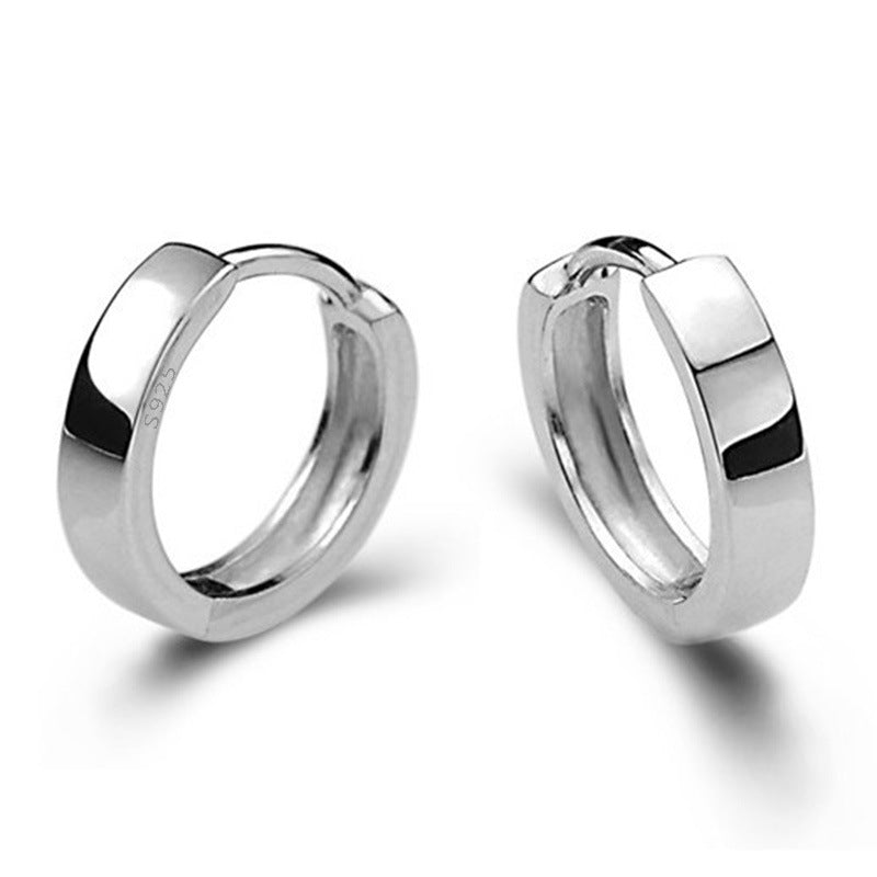 Women's & Men's & Fashion Sier-plated Ear Glossy And Earrings