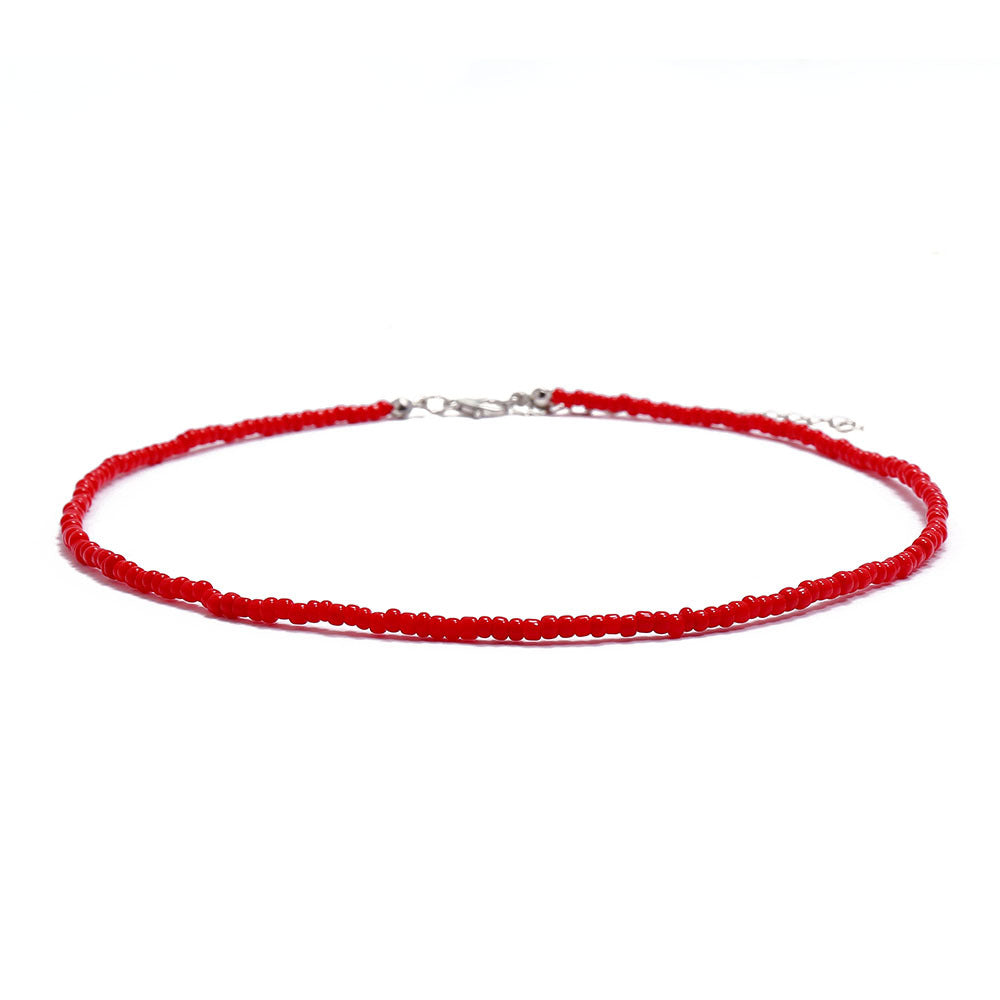 Colliers de perles de couleur faits à la main, style bohémien, courts, à la mode, pour femmes
