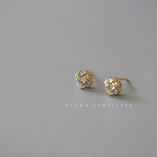 Women's Sterling Sier For Three-dimensional Wire Ball Earrings