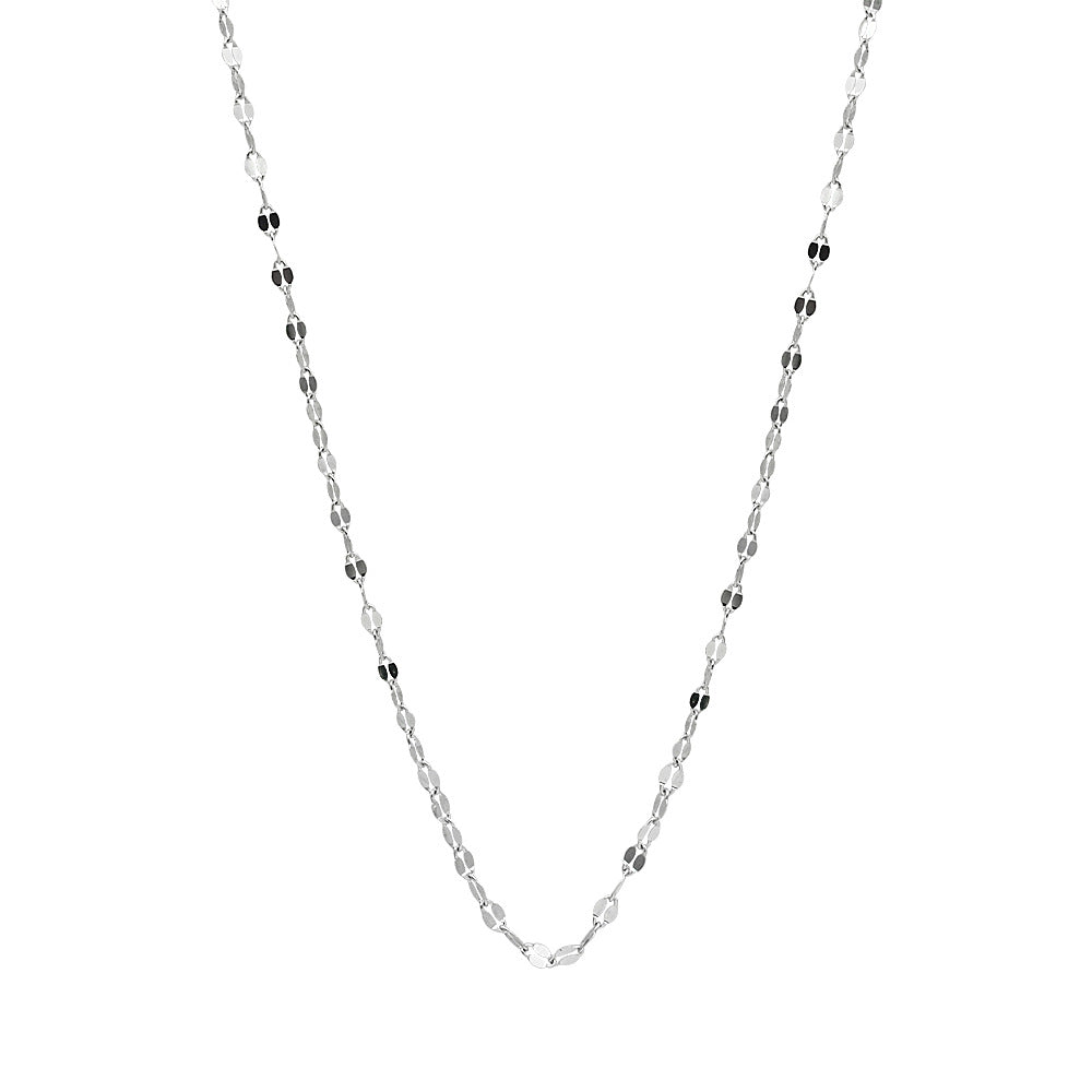 Women's Niche Design Wave Sparkling Sterling Sier Simple Necklaces