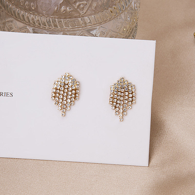 Geometric Diamond Waterfall Tassel Smart Versatile Earrings