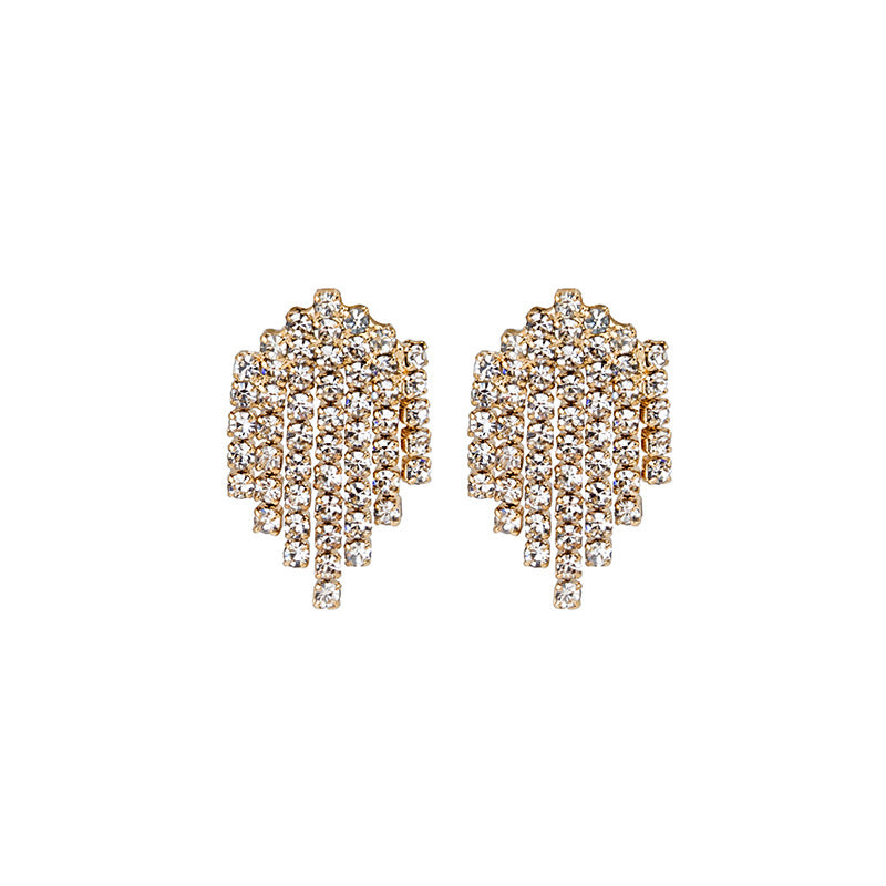 Geometric Diamond Waterfall Tassel Smart Versatile Earrings