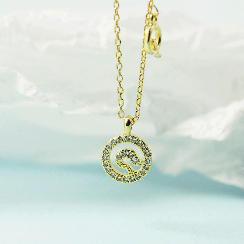 Lettre pour femme avec chaîne de clavicule incrustée de diamants, colliers tendance