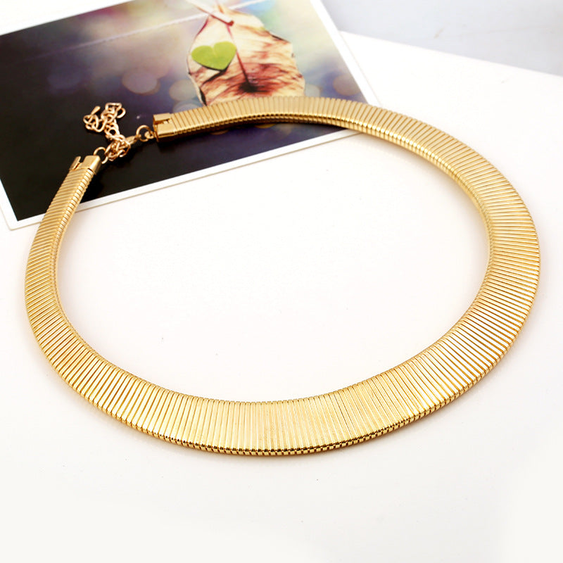 Casual Ornament Metal Short Neck Accessories Necklaces