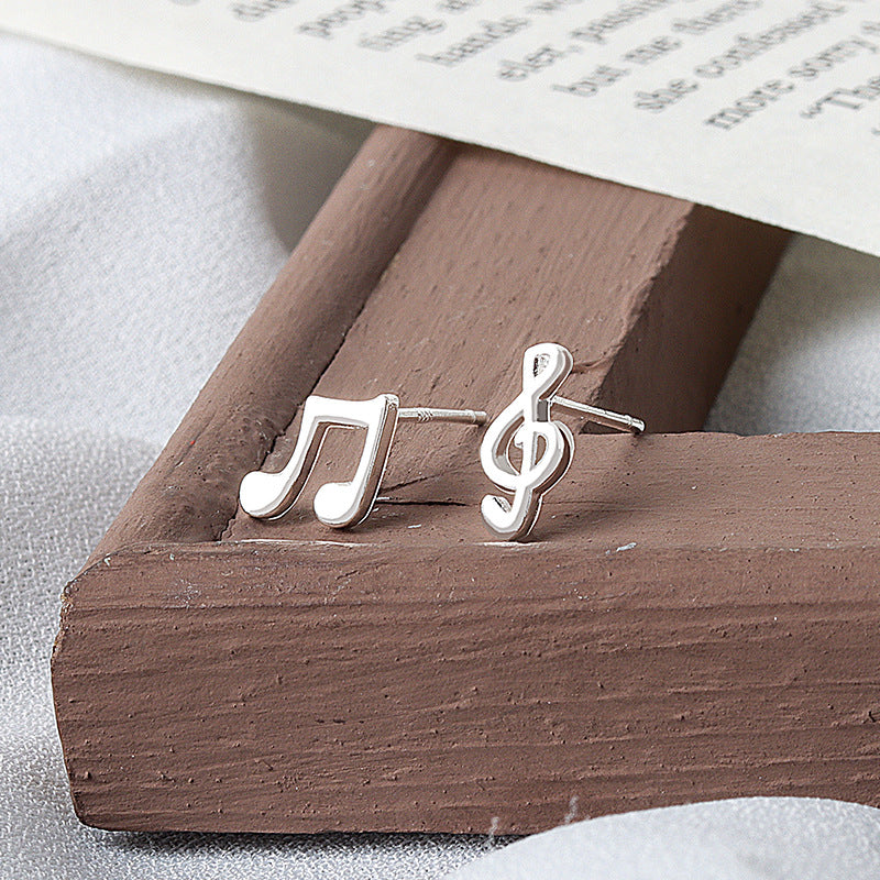Accessories Trendy Heart Asymmetric Note Ear Earrings