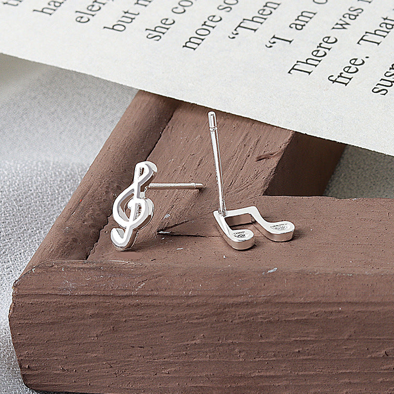 Accessories Trendy Heart Asymmetric Note Ear Earrings