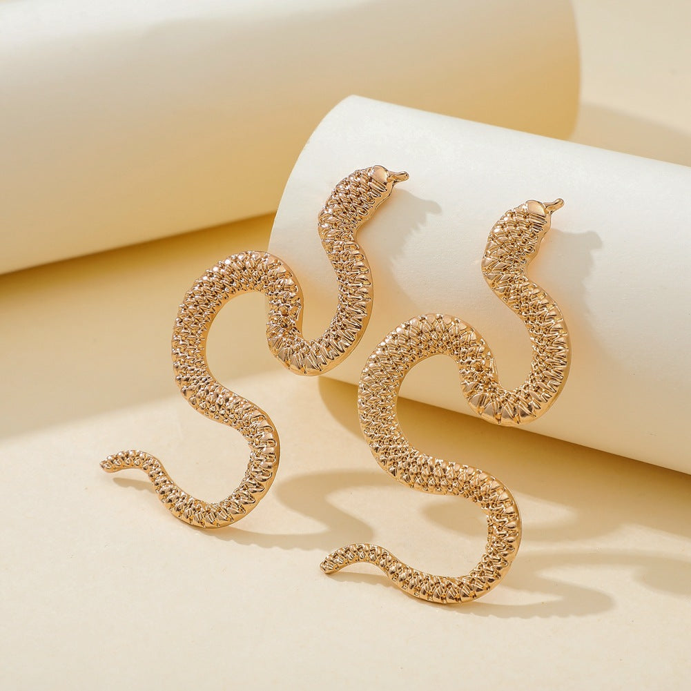 Ornament Fashion Metal Exaggerated Snake Cold Earrings