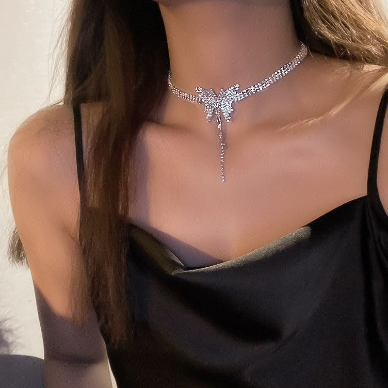 Butterfly Personalized Clavicle Chain Hip Hop Necklaces