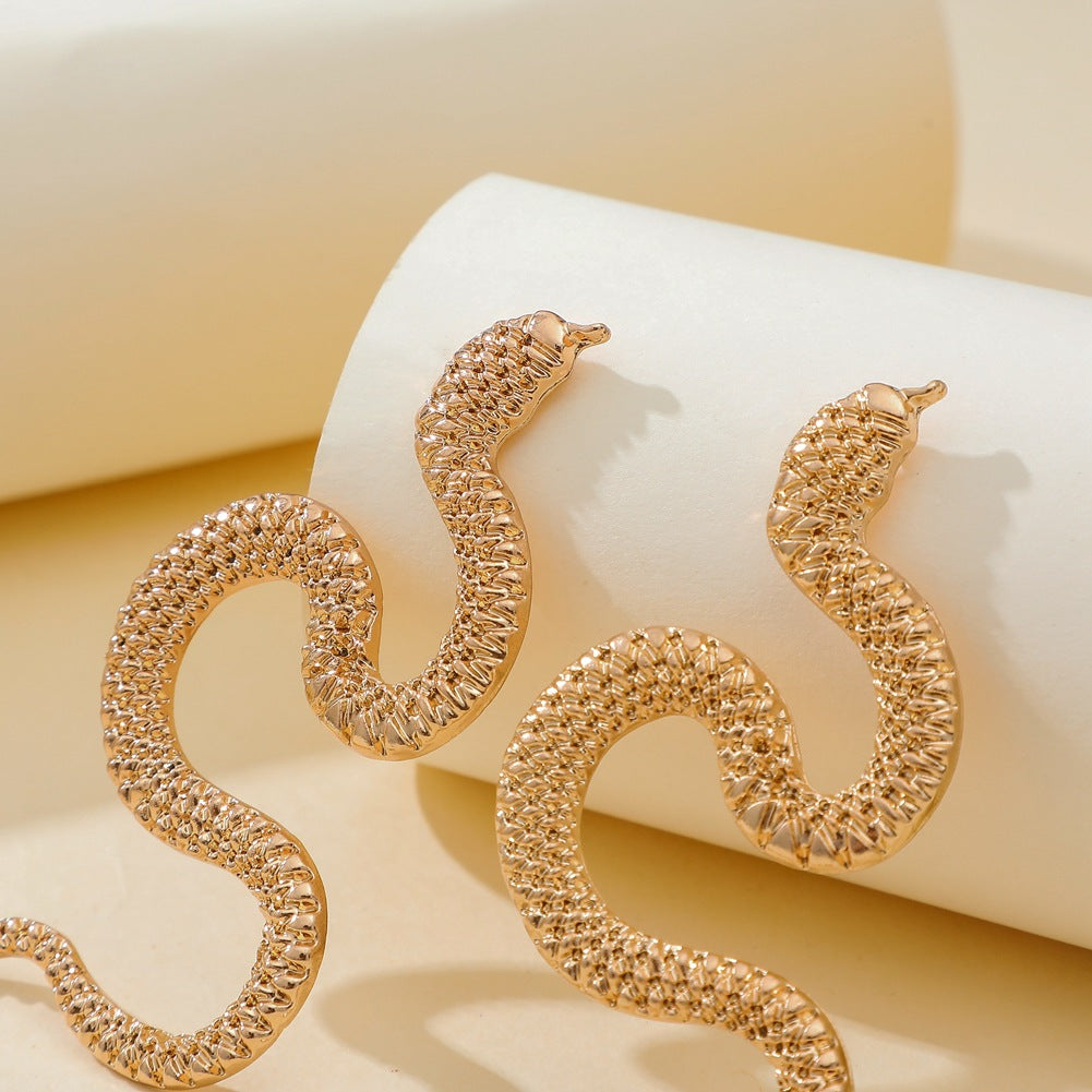 Ornament Fashion Metal Exaggerated Snake Cold Earrings