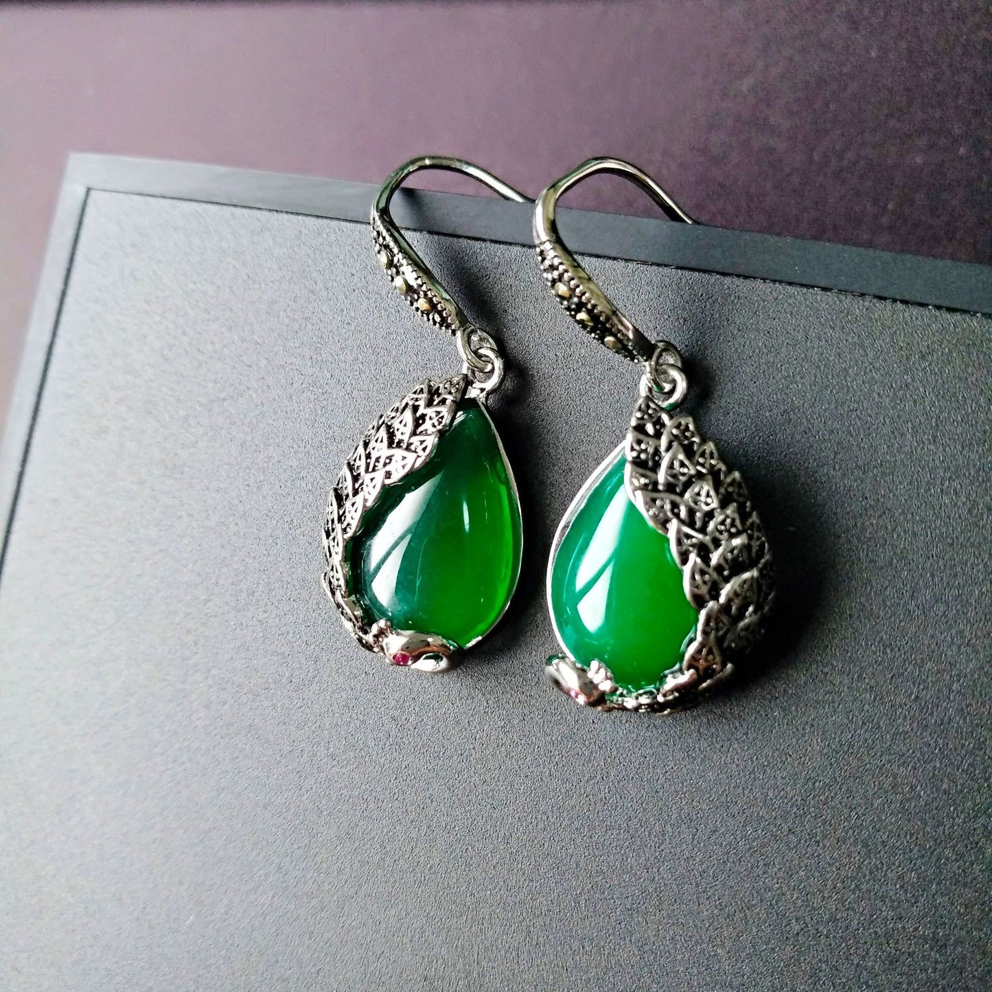 Emerald Pendant Fashion Elegant Jewelry Personality Earrings
