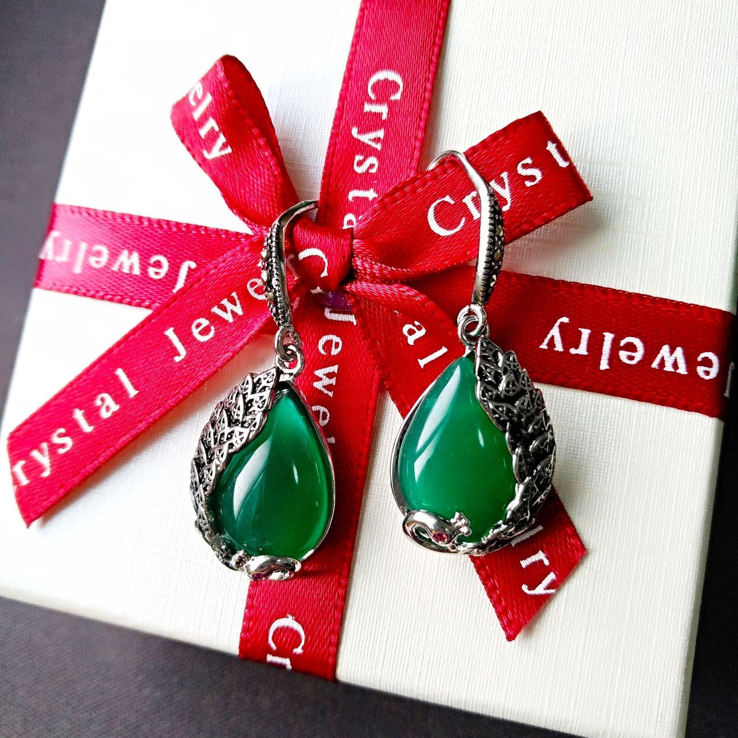 Emerald Pendant Fashion Elegant Jewelry Personality Earrings