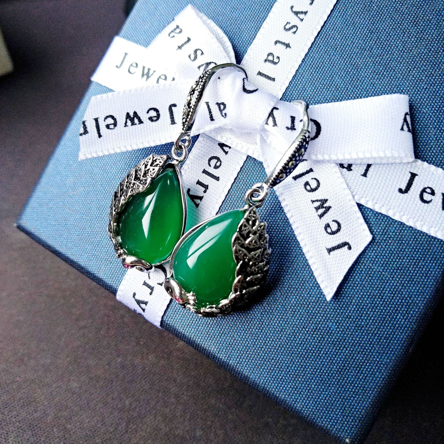 Emerald Pendant Fashion Elegant Jewelry Personality Earrings