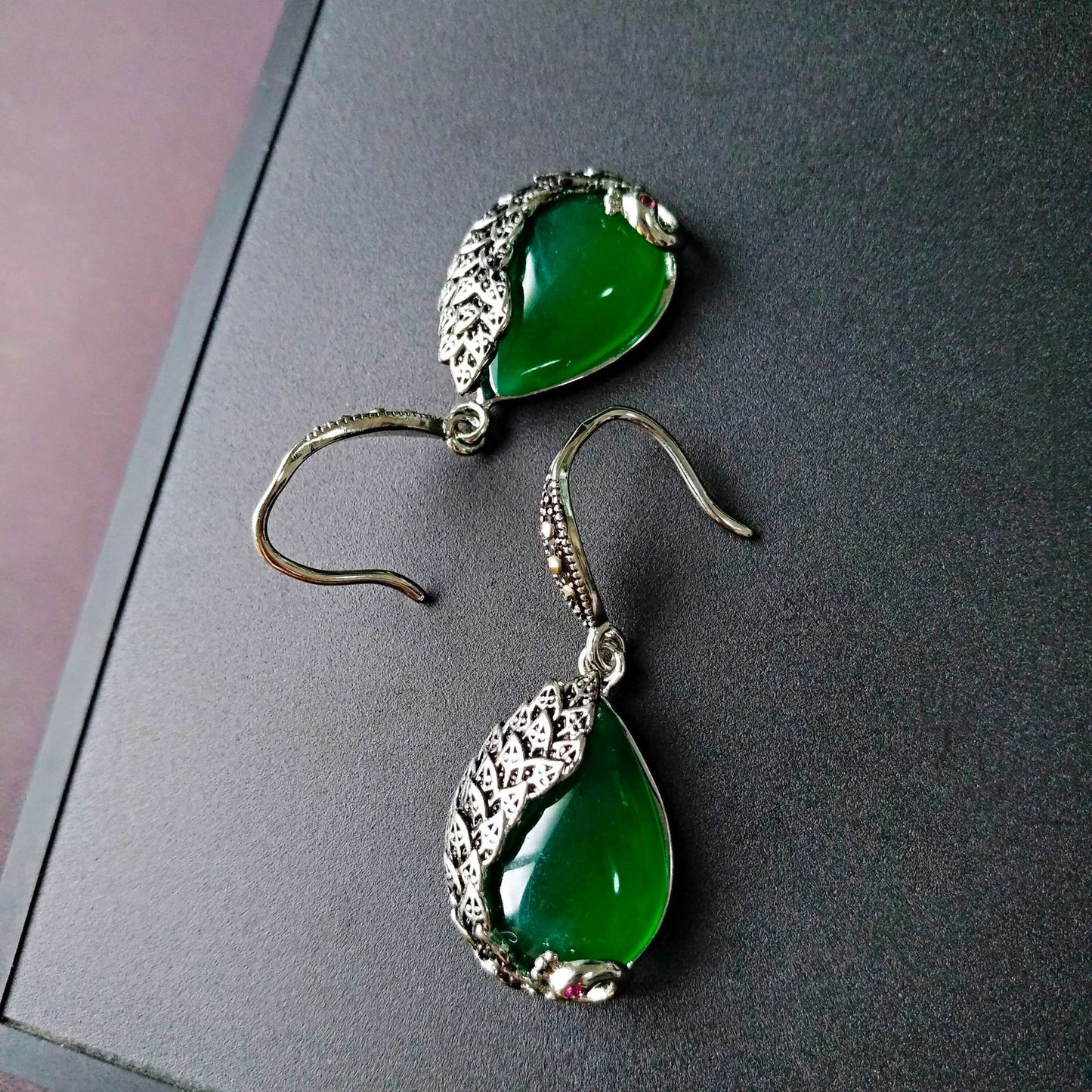 Emerald Pendant Fashion Elegant Jewelry Personality Earrings