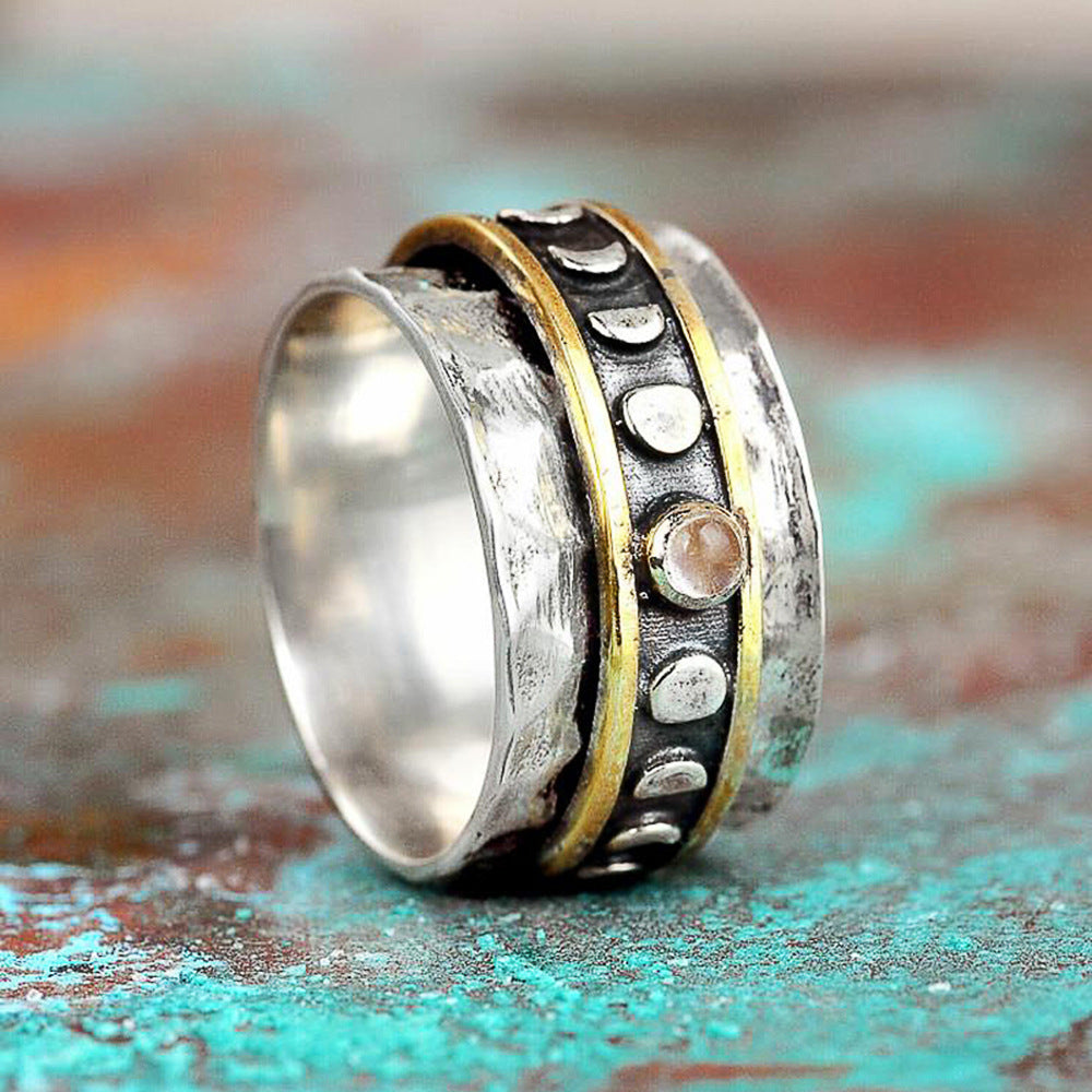 Men's Shi Creative Punk Sun And Moon Rings