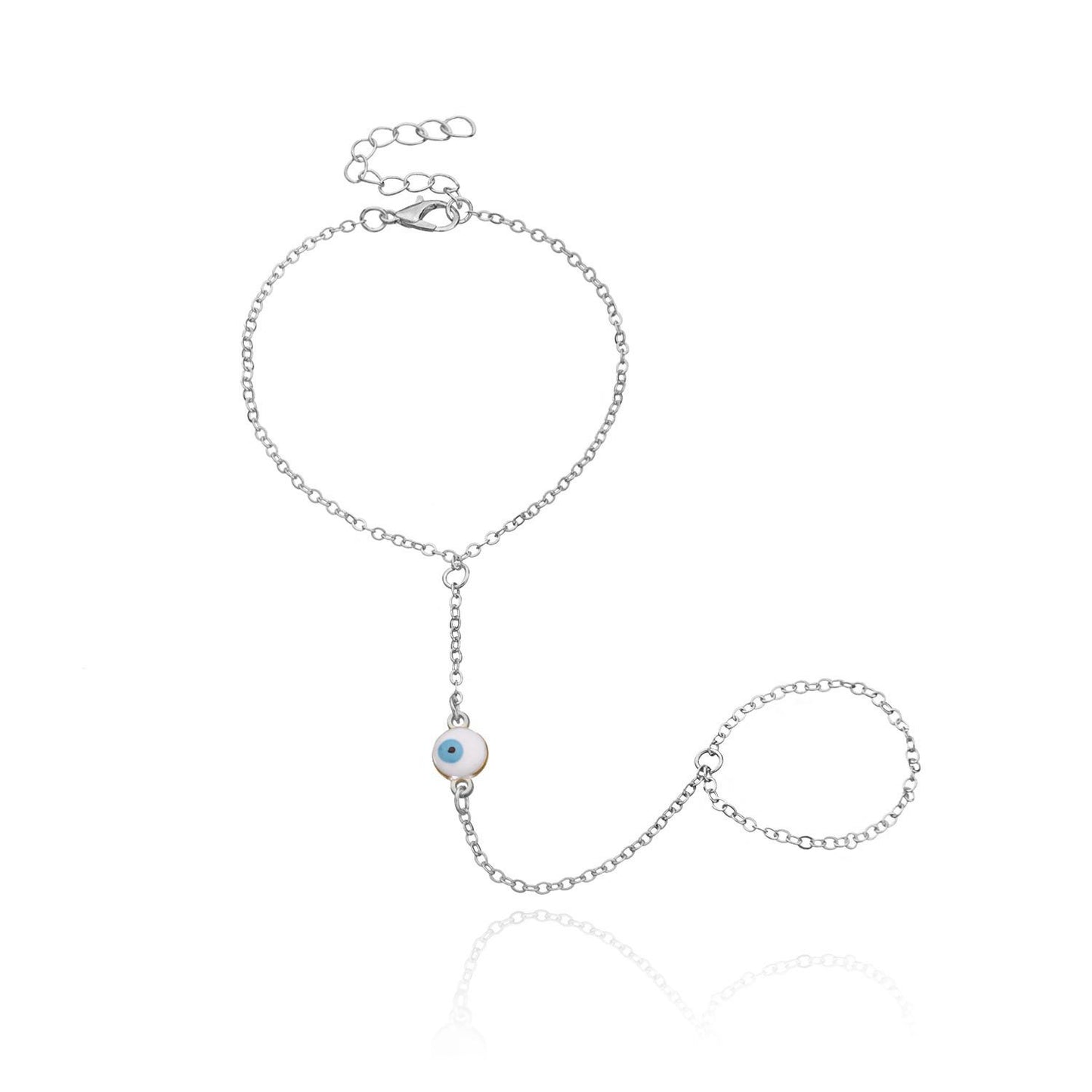 Women's Popular Devil's Eye Simple Metal Chain Bracelets