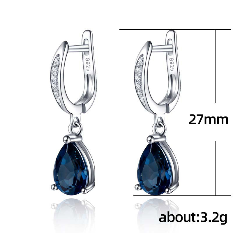 Women's Shi Exquisite Beautiful Drop-shaped Zircon For Earrings
