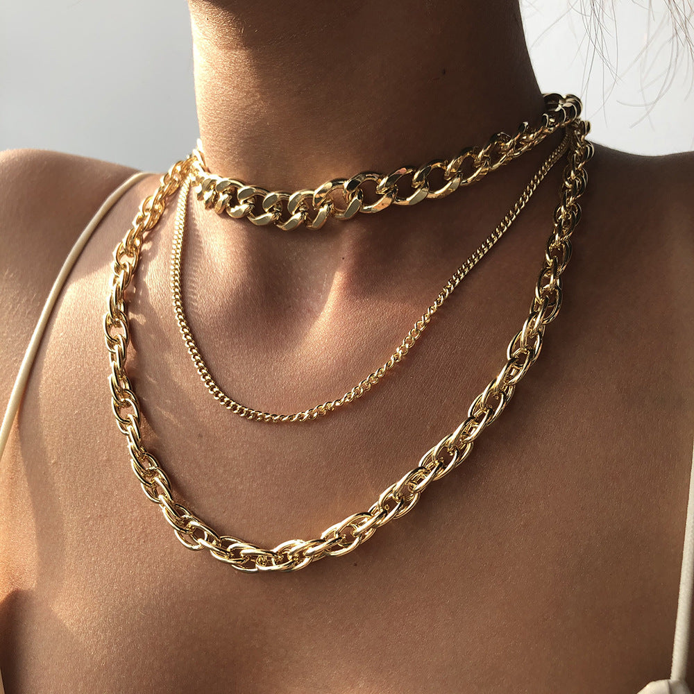 Punk Hip Hop Style Fashion Exaggerated Necklaces
