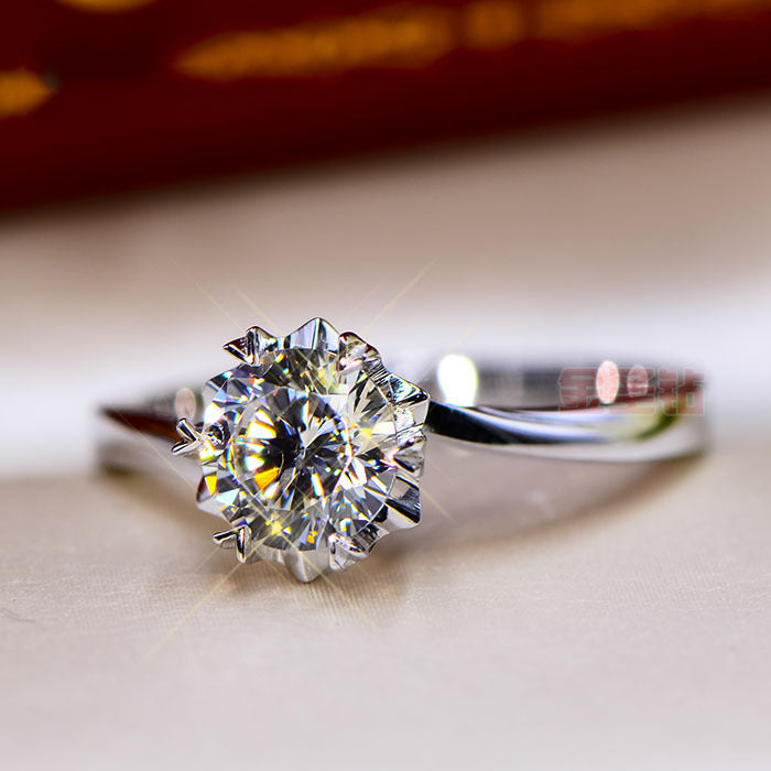 Women's And Arrows Zircon Carat Moissanite Snowflake Twisted Arm Rings