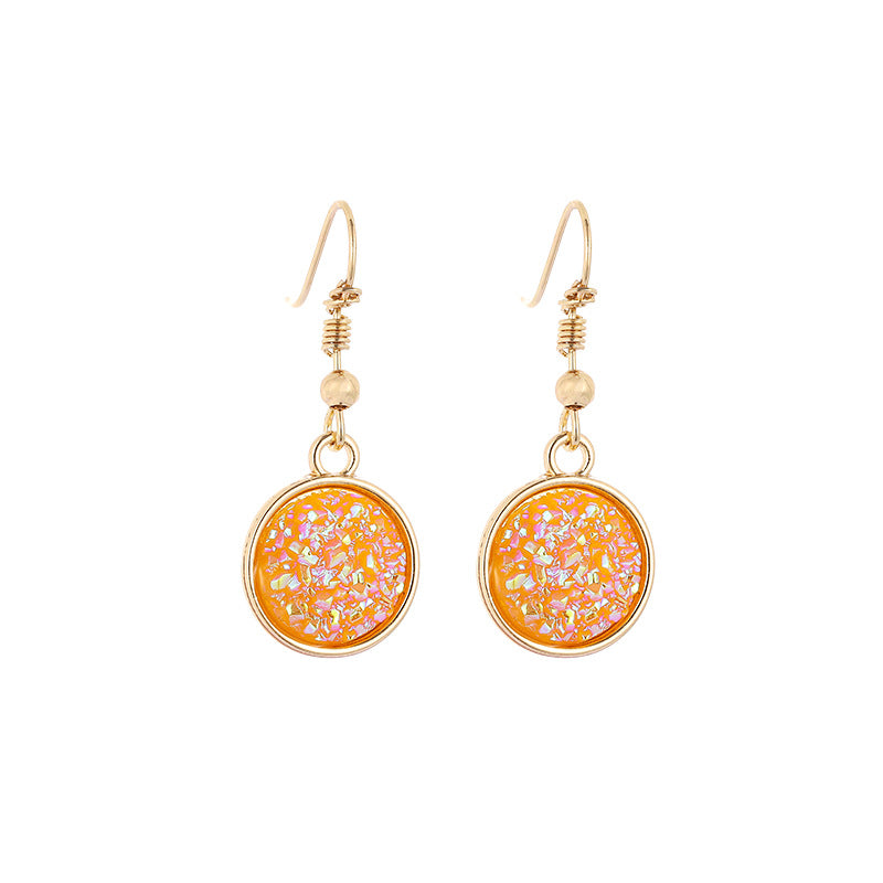 Starry Resin Vug Crystal Eardrops Set Earrings