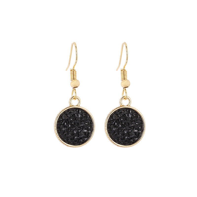 Starry Resin Vug Crystal Eardrops Set Earrings