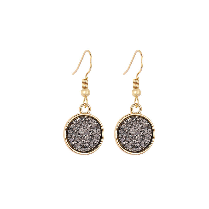 Starry Resin Vug Crystal Eardrops Set Earrings