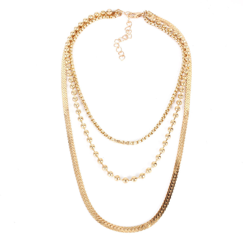 Colliers de mode personnalisés en chaîne de clavicule en or pour femmes