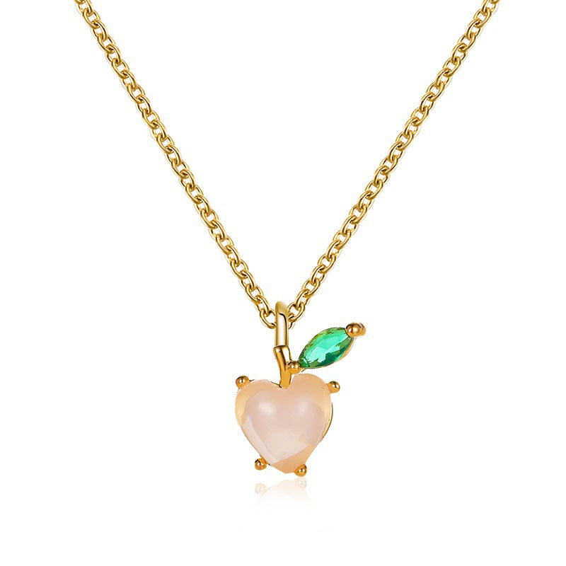 Fruit Grape Apple Pendant Clavicle Chain Necklaces