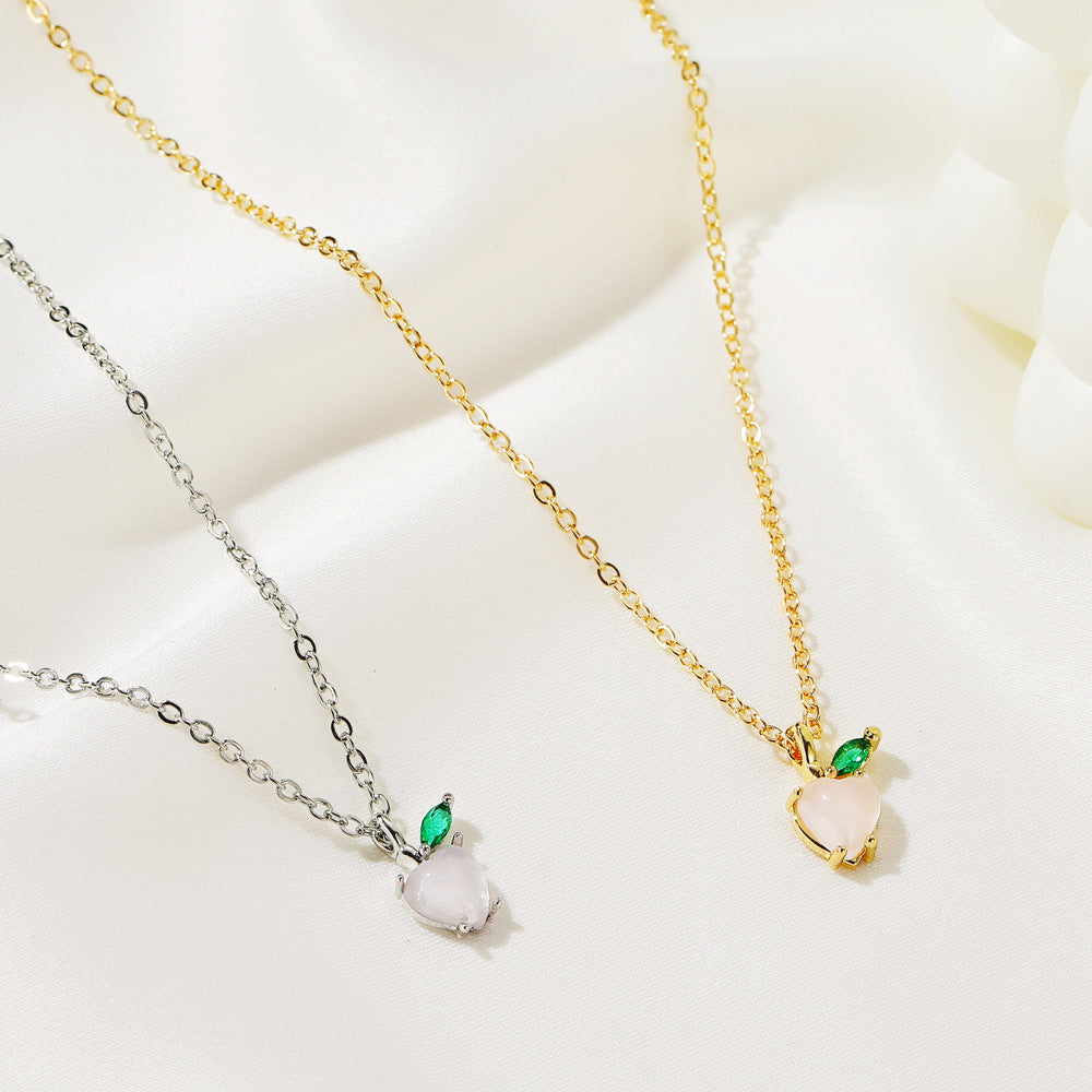 Fruit Grape Apple Pendant Clavicle Chain Necklaces
