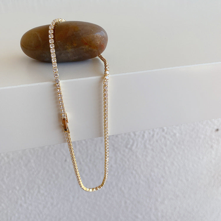 Women's Style Retro Rhinestone Simple Niche Temperament Necklaces