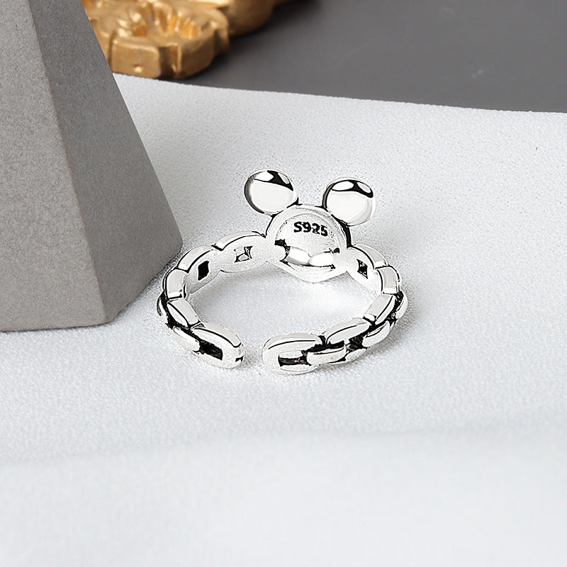 Cute Mickey Mouse Zodiac Twist Personalized Rings