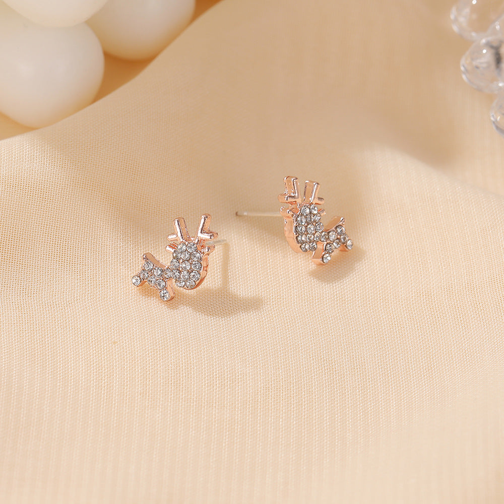 Women's Surface Simple Cute Deer Exquisite Small Animal Earrings