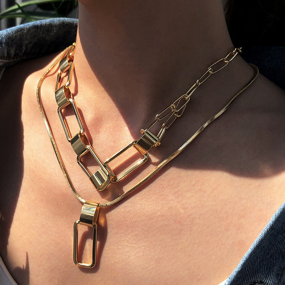 Punk Hip Hop Style Fashion Exaggerated Necklaces