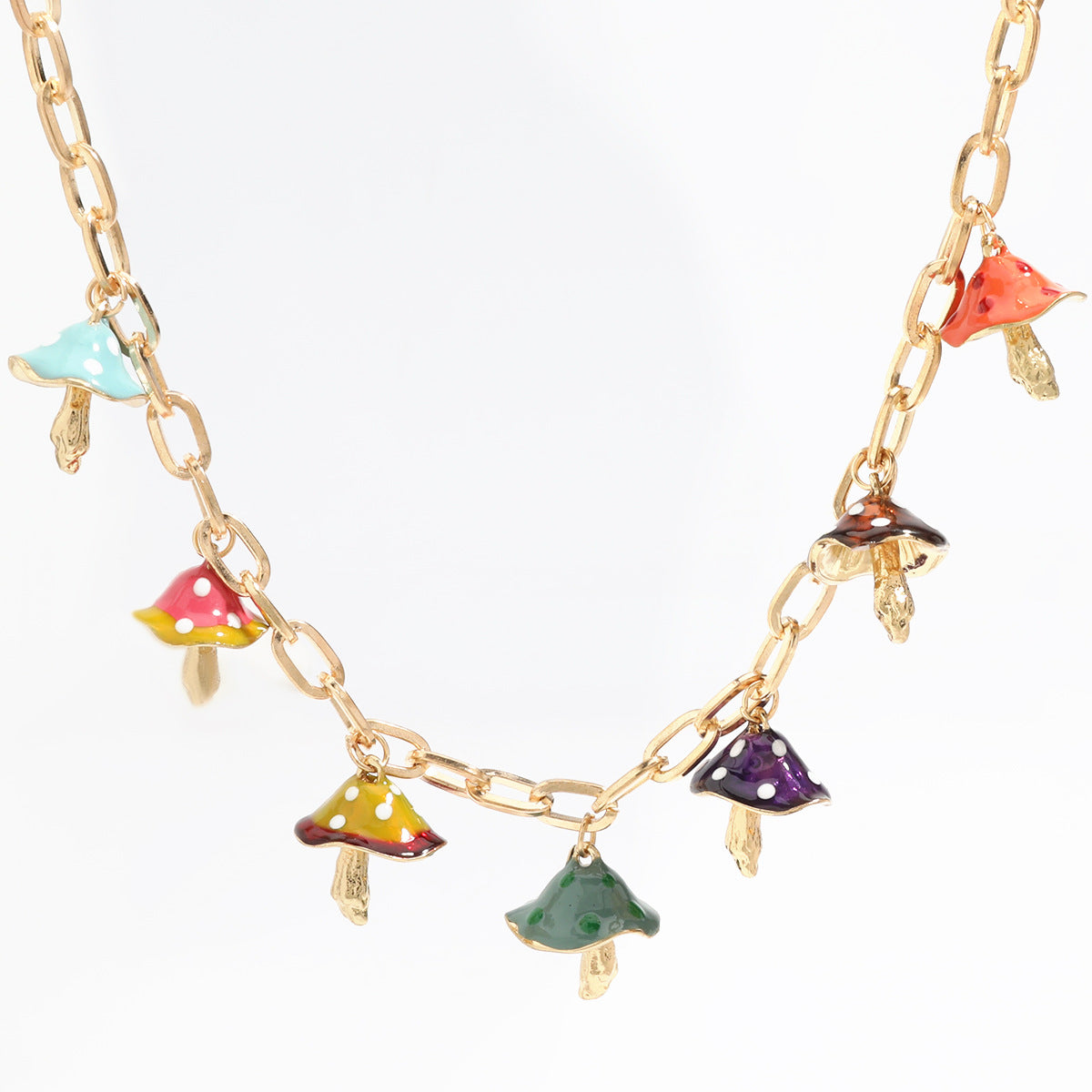 Colliers à pendentif en forme de champignon dégoulinant en alliage de style créatif