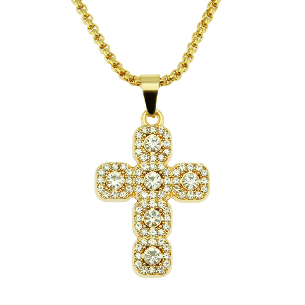 Pendentif croix en diamant pour femmes, hommes et colliers cool dominateurs