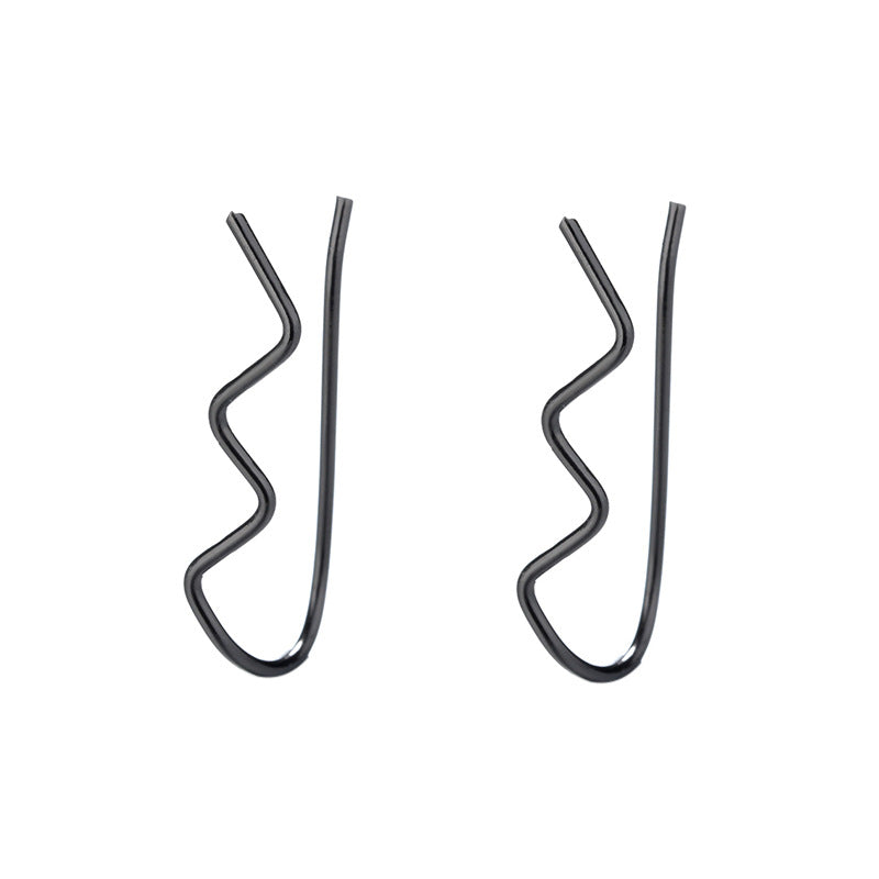 Kleine, trendige, schlichte Persönlichkeit und coole, hübsche schwarze Ohrringe für Damen und Herren