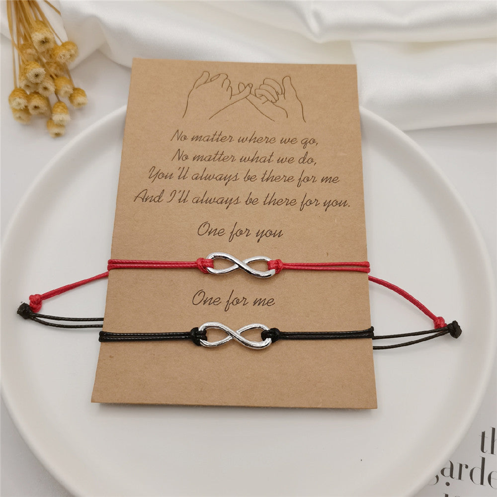 Einfache, handgewebte, verstellbare Armbänder aus Legierung