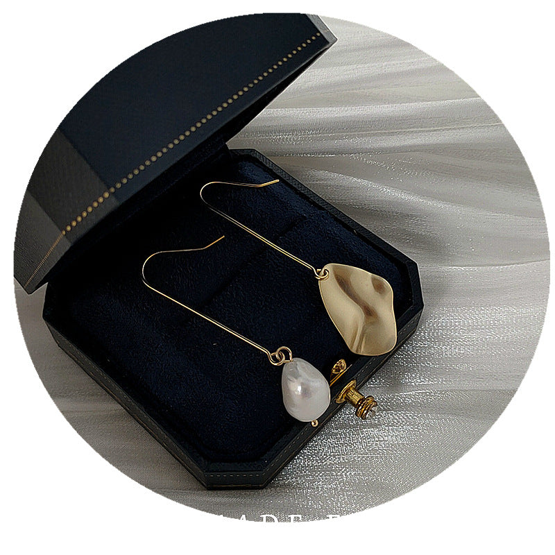 Baroque Freshwater Pearl Plated Hand-made Design Earrings
