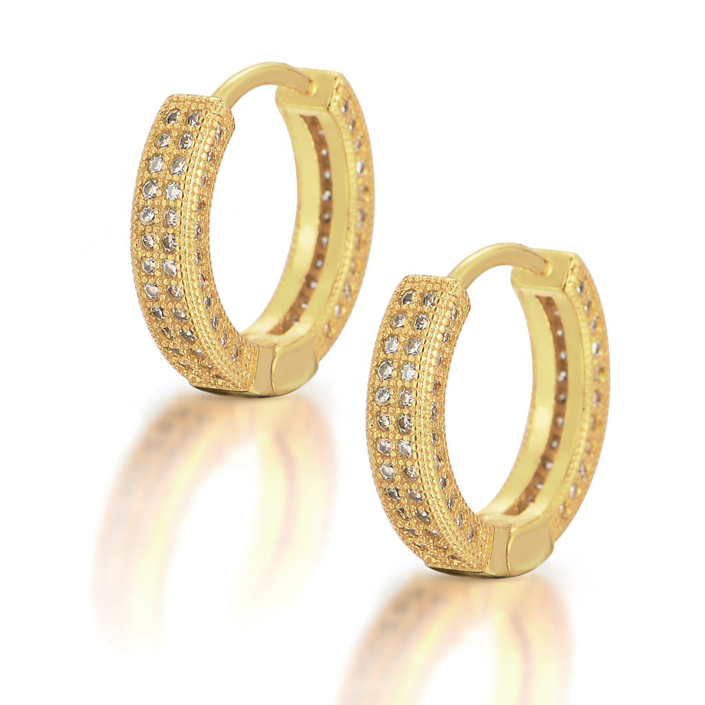 Women's & Men's Hop Hook Style Micro Inlaid Zircon Earrings