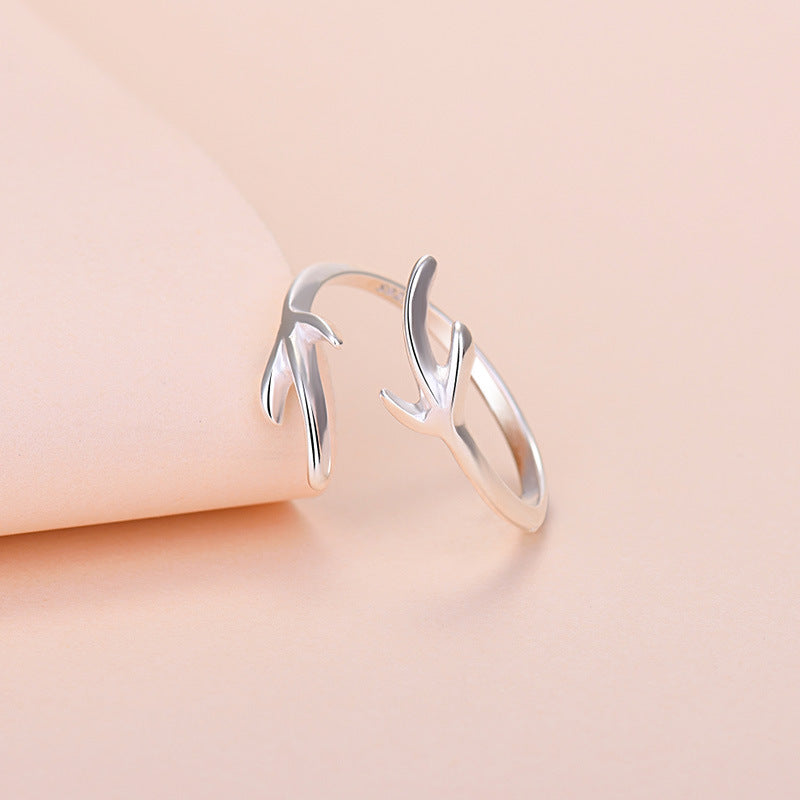 Plated Flame Female Personality Simple Opening Rings