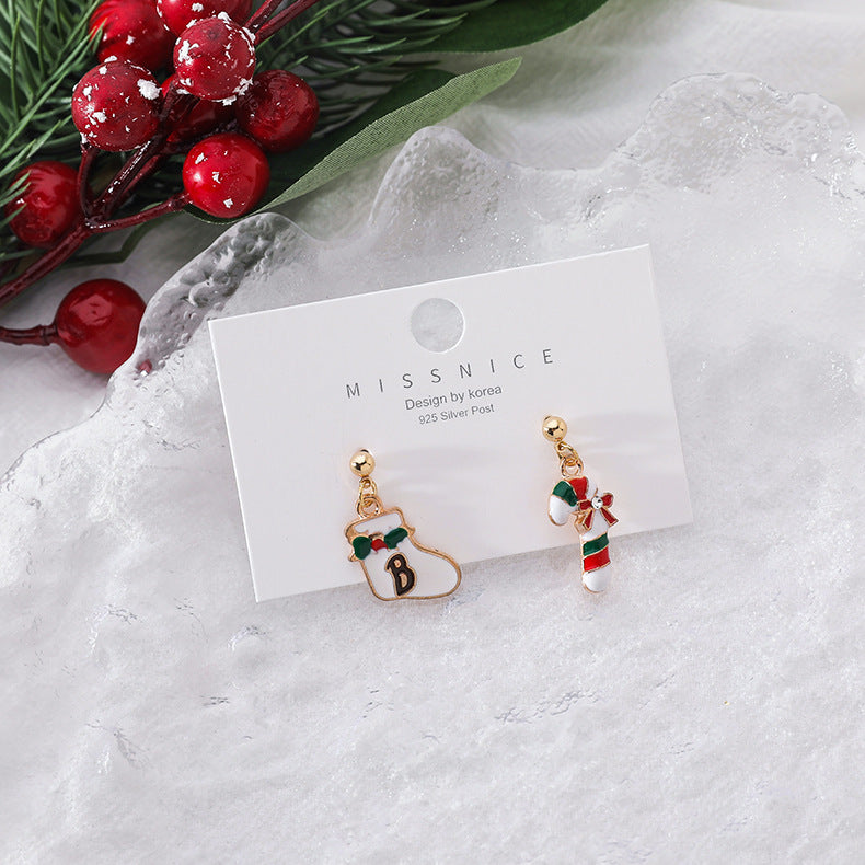 Christmas Small Gift Eardrops Socks Female Rings