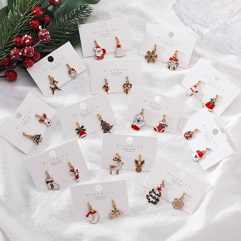 Christmas Small Gift Eardrops Socks Female Rings