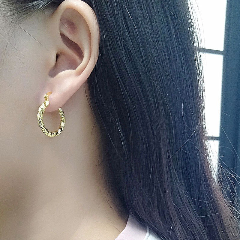 Women's Retro Twisted Metal Ear Eardrops Simple Niche Temperament Earrings
