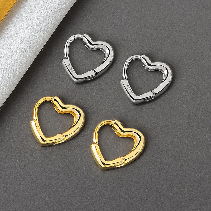 Schmuck weibliches Temperament Liebe Herzform Ohrringe